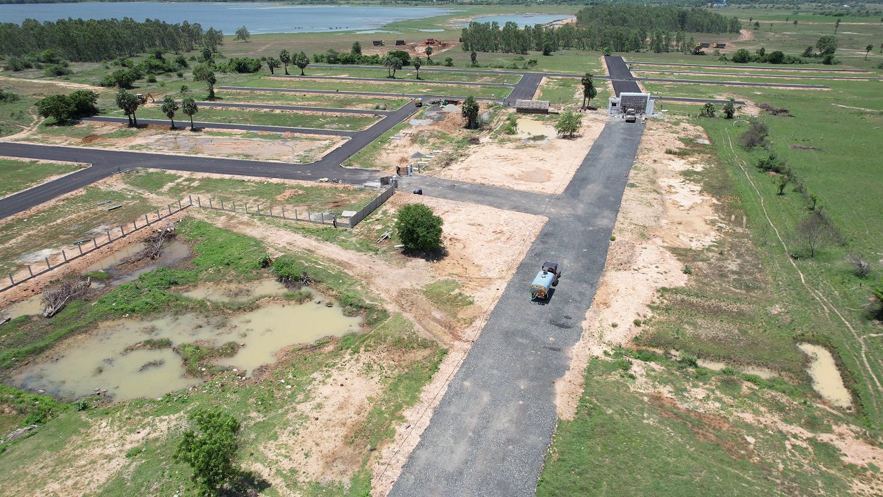 Actual-Aerial-2 Lancor Temple Town Villa Plots
